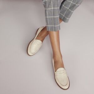 Vionic Waverly Penny Loafer Ivory Gold Size 8